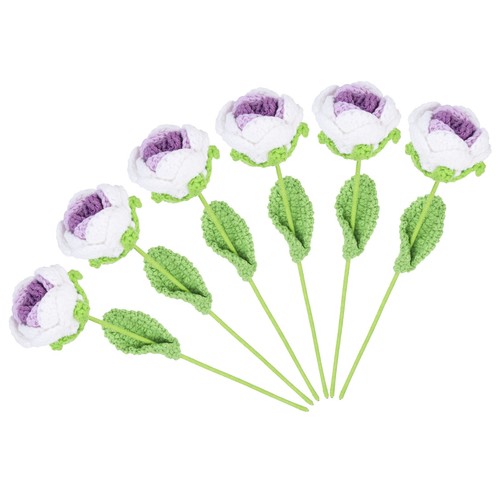 6pcs fiori all uncinetto - 6pcs, all'uncinetto