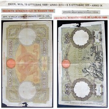  100 lire cartamoneta  1931 - 1939