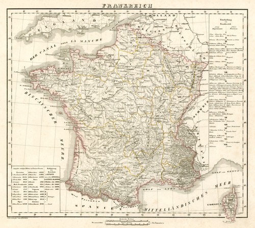 Francia originale litografia - francia,