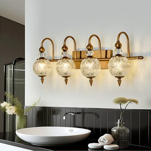 Lampadario bagno vintage oro