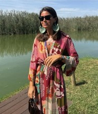 ABITO ZARA TG M TUNICA FIORI