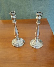 Due Candelieri in Argento 800 - Altezza 23cm, 374g ciascuno - Buone Condizioni