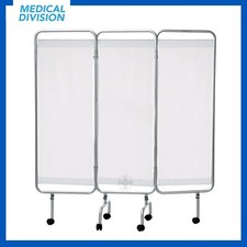 Paravento a 3 ante con ruote per studio medico ambulatorio divisorio tre sezioni
