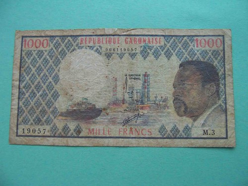 Gabon 1974 1000 franchi - gabon,