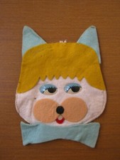 PANNO LENCI GATTINO GIOCO GIOCATTOLO  VINTAGE CM 11,5 X 8,5