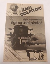 Inserto pubblicità 1976 Zac Colpito Il gioco del pirata Sebino Toys 