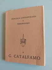 CATALFAMO Giuseppe	Pedagogia contemporanea e personalismo