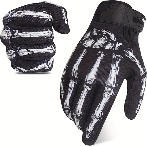 Guanti osso scheletro biker - guanti,