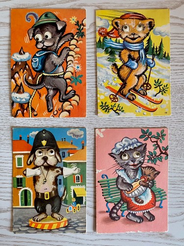 Lotto cartoline occhi mobili - 4,