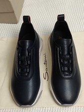 Santoni scarpe uomo blu navy