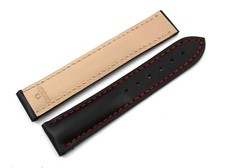 Strap Band Omega Speedmaster Vera Pelle Nero 20/18mm Hand Made Orologi Ricambi