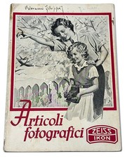 Zeiss Articoli Fotografici fotocamere ottiche e accessori 1937 Timbro Fascista