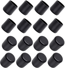 32Pcs 3/4 Anti-Slip Table Chair Leg Tips PVC Rubber Caps Floor Protectors - Blac