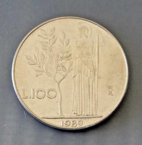 1989 italy 100 lire coin - lire, coin,