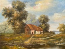 Antico dipinto olio firmato