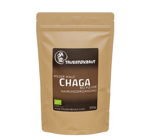 Premium chaga polvere - ☕, bio