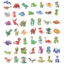  50 Sheets Adesivi Per Pc Portatile Computer Tema Dinosauri Libri