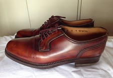 Scarpe stringate classiche uomo ZENITH GOODYEAR tg 7 (41) vintage pelle marrone 