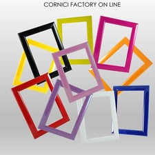 CORNICI LEGNO 721 PORTA FOTO DA MURO COLORATA BIANCO NERO CORNICE QUADRI POSTER