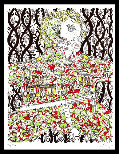 Enrico baj serigrafia - enrico, - serigrafia 