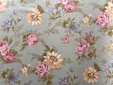Tovaglia vintage Laura Ashley shabby chic floreale oblunga 64 x 84 rosa salvia blu