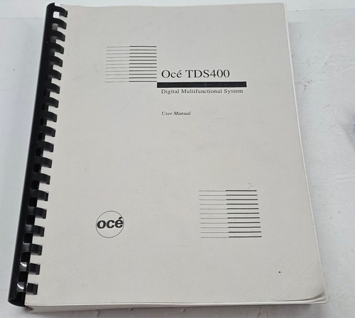 Manuale utente plotter oce tds - manuale,