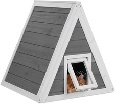 Casetta Da Esterni per Gatti, Cuccia in Legno, Resiste Alle Intemperie, 54X52X64