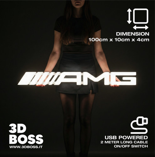 Insegna luminosa mercedes amg - insegna,