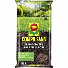 COMPO SANA Terriccio per Tappeti Erbosi, Per Nuovi Impianti, Per Manutenzione e 