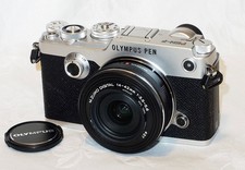 Olympus PEN-F Silver + 14-42 Pari al nuovo Polyphoto Bellissima con scatola AA++