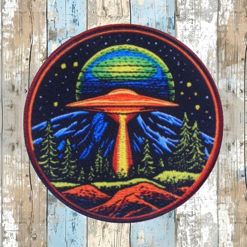 Ufo patch iron applique - iron-on,