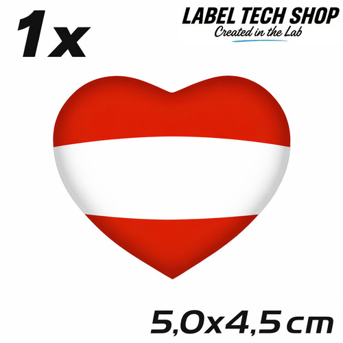 Adesivo cuore austria - cuore,