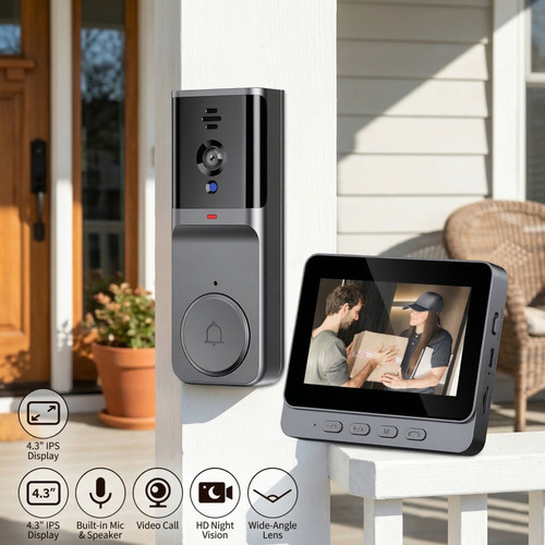Videocitofono wireless - wireless, 4.3"