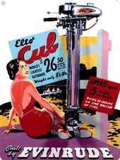 Insegna in metallo Evinrude