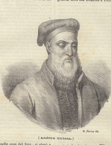 Andrea alciato litografia 1843 - andrea,