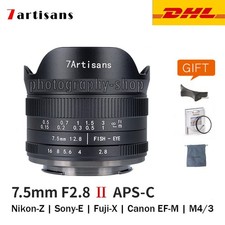 7artisans 7.5mm F2.8 II APS-C Fisheye Lens for Fuji X Sony E Canon EOS-M RF M4/3