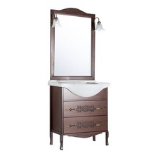 Mobile Bagno 75 cm da terra Composizione con Lavabo Specchio e Applique