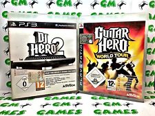 Lotto Dj Hero 2 & Guitar Hero World Tour Ps3 PlayStation 3 Completi ITA ??