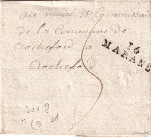 Marque postale marans - postale, →