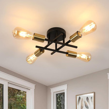 Lampadario Sputnik Vintage, 4 Luci Plafoniera Da Soffitto Industrial, E27 Lampad