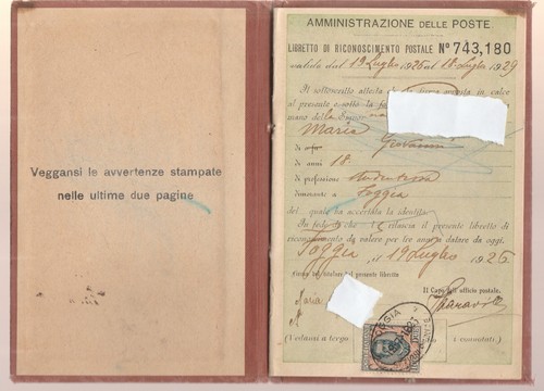 Libretto riconoscimento - libretto, di