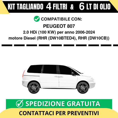 Tagliando per peugeot - peugeot, 807
