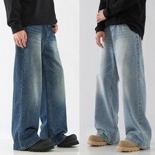 Jeans uomo baggy gamba larga