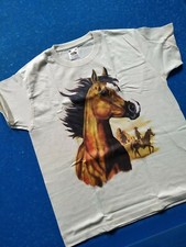 Equitazione western t-shirt bambino bambina tg 5/7,7/9 cavallo Fruit of the Loom