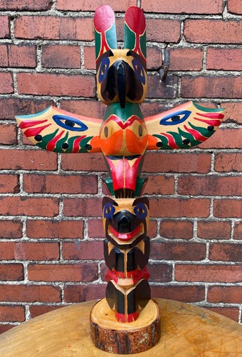 Scultura totem intagliata - , a