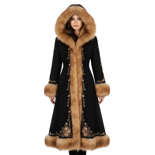 Cappotto afgano nero - , vintage