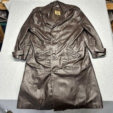 Trench cappotto pelle vintage