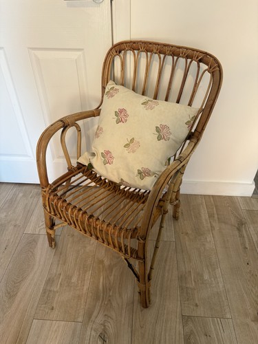 Poltrona vintage rattan canna