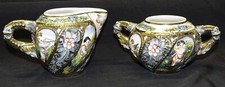 Capodimonte Set Crema e Zucchero Italia Putti Coronetta Marca E