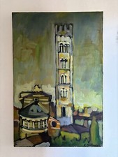 Quadro LUCCA CHIESA SAN FREDIANO ARTE ITALIANA firmato ROBERTO FONTIROSSI
